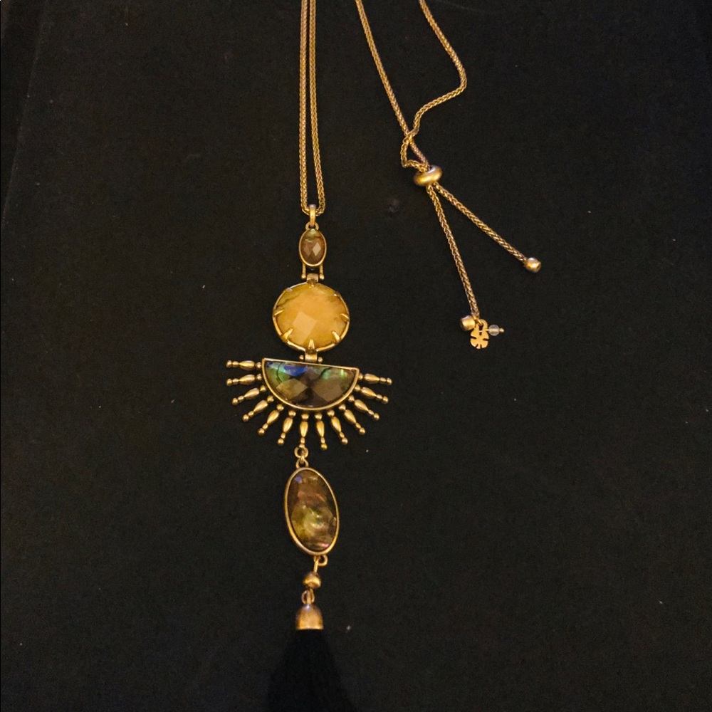 Lucky Brand  Materials 30 inch pendant necklace .